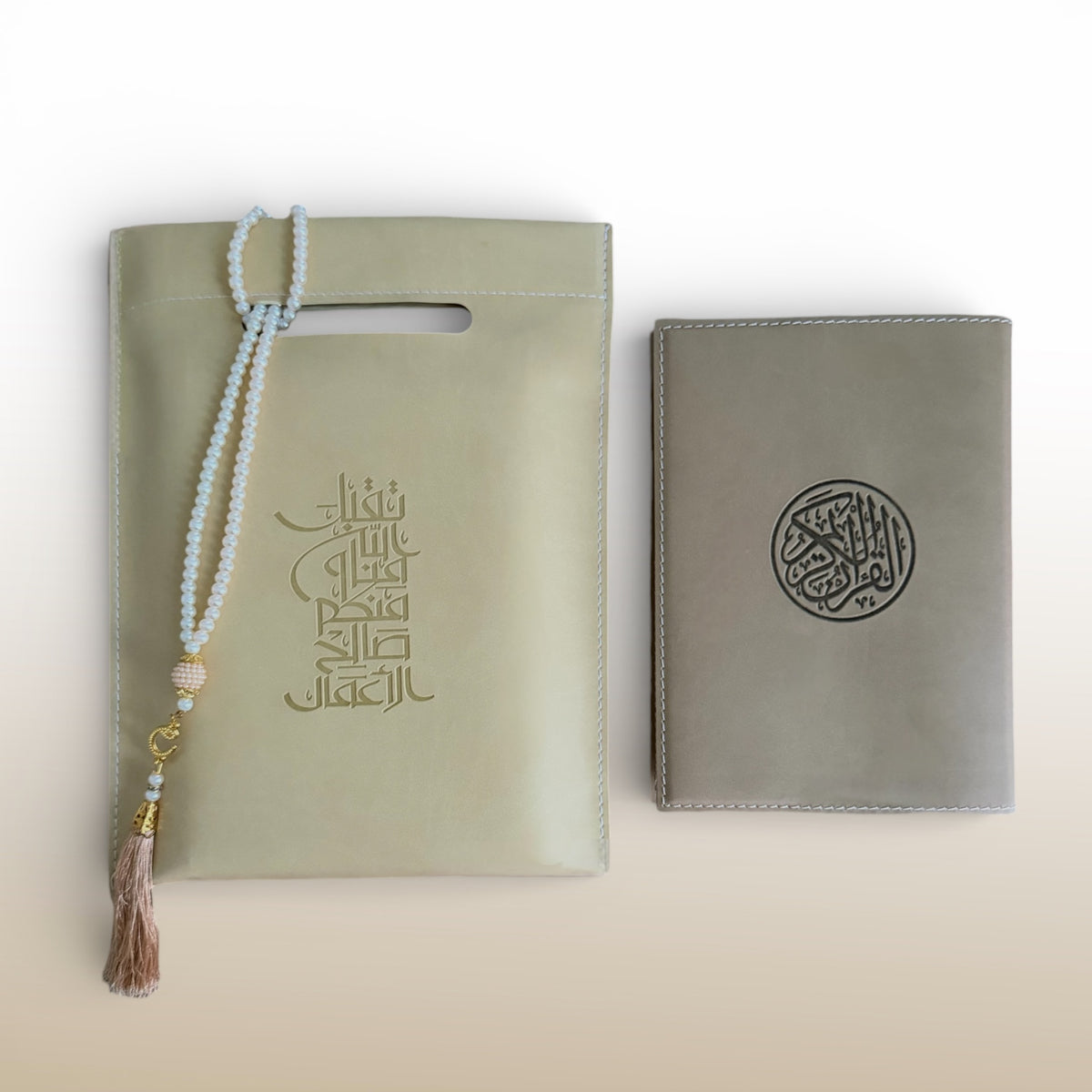 Quran Carry Bag in Vegan Leather with Tasbih 
