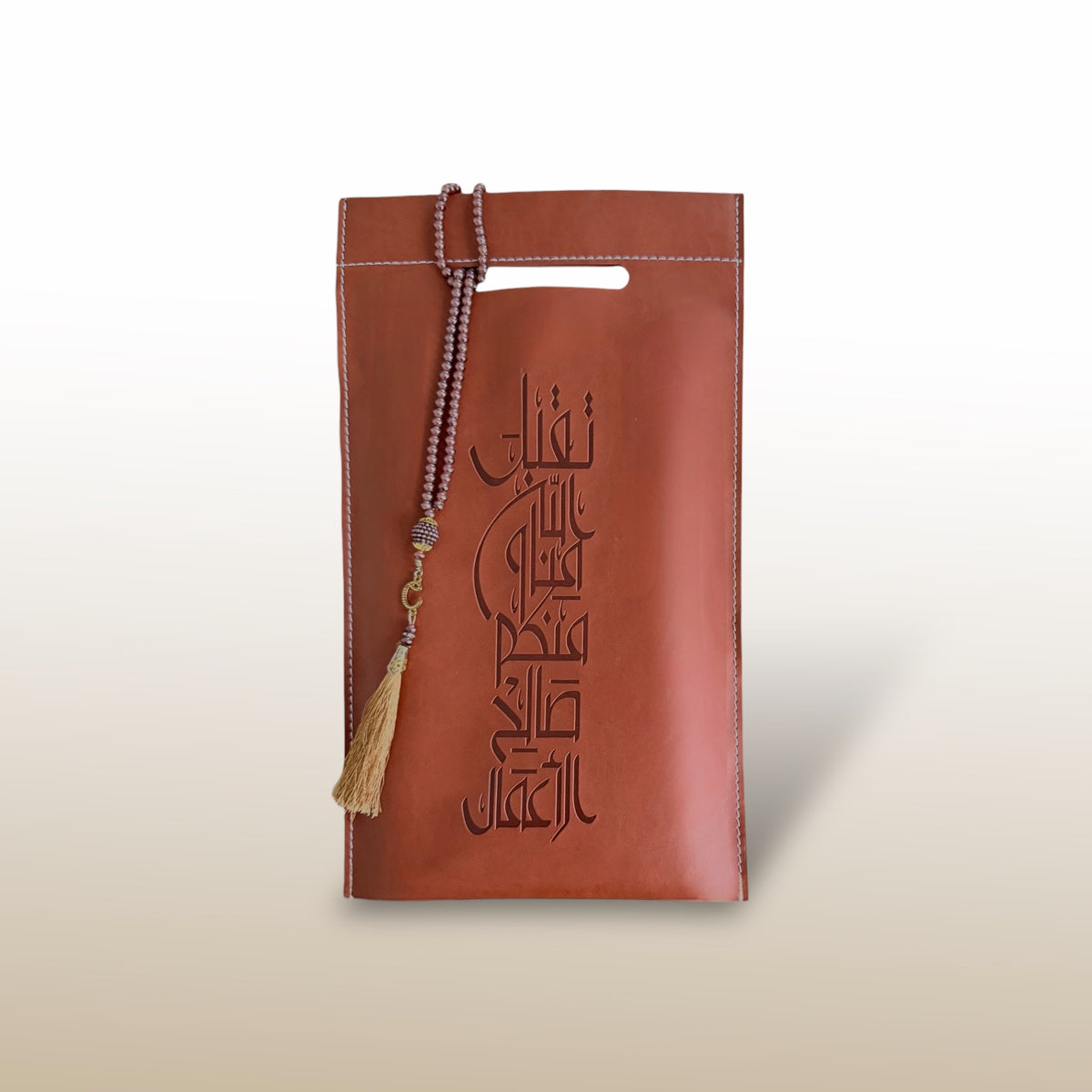 Mosque Bag in Vegan Leather with Prayer Mat and Tasbih