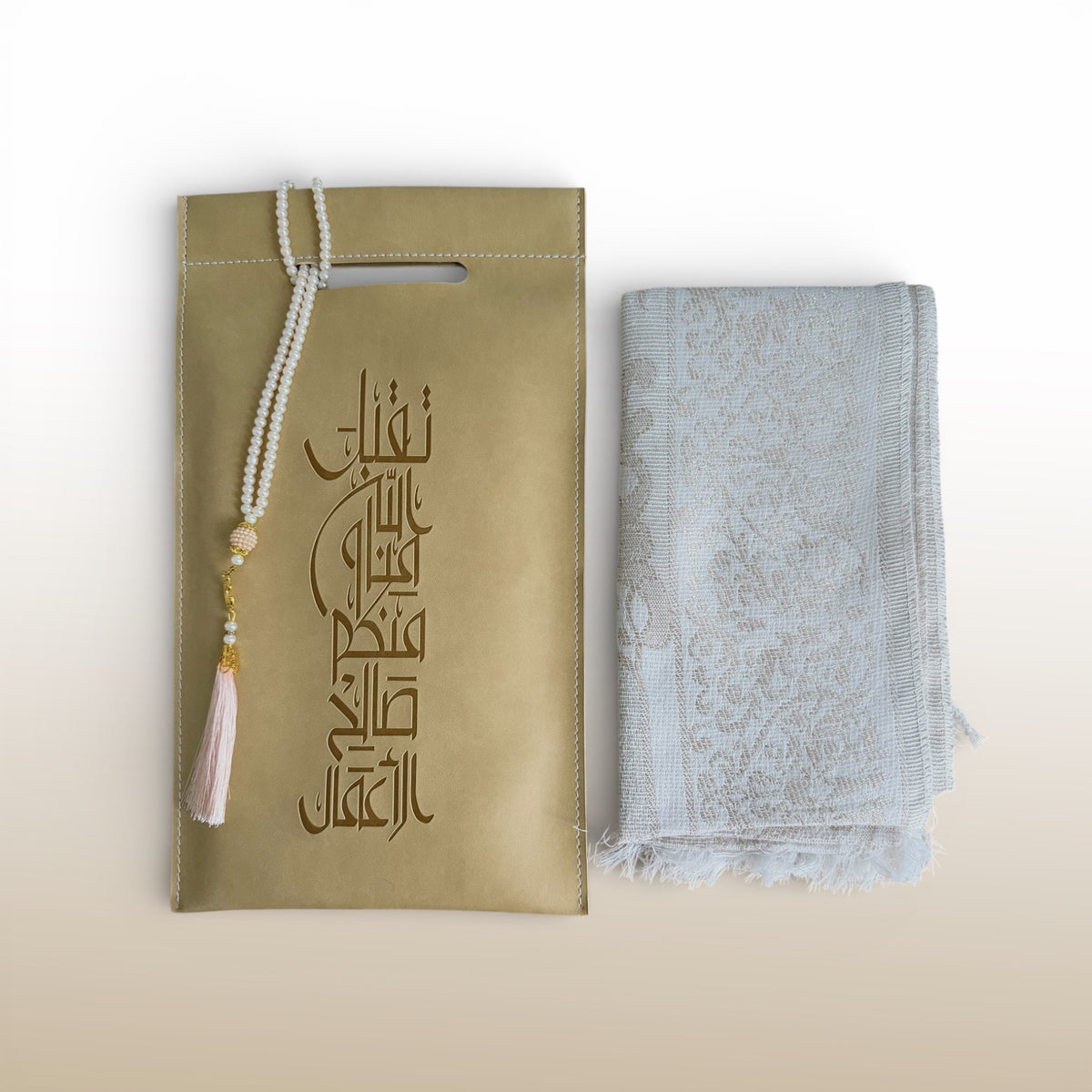 Mosque Bag in Vegan Leather with Prayer Mat and Tasbih